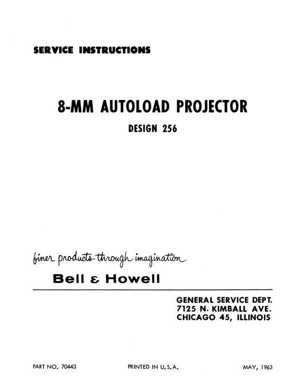 Bell & Howell 256 technical manual preview