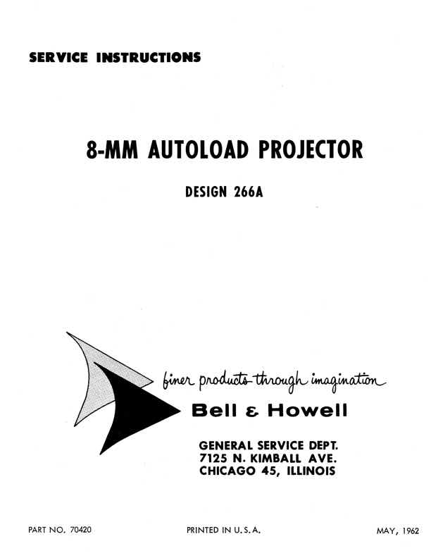 Bell & Howell 266 technical manual preview