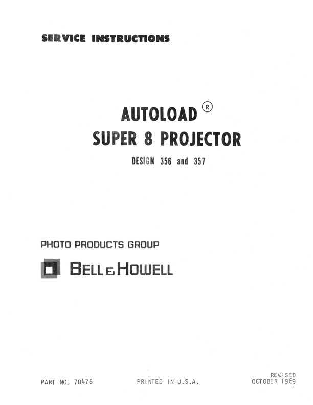 Bell & Howell 356 technical manual preview