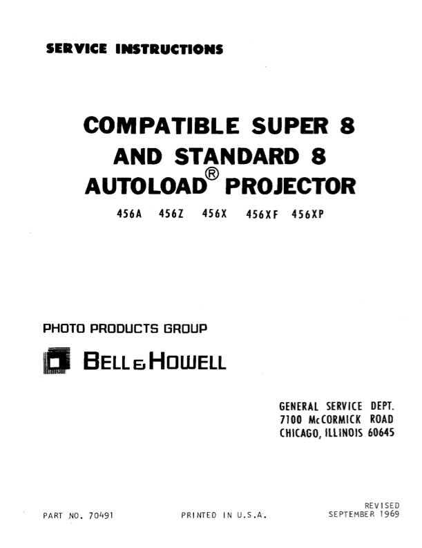 Bell & Howell 456 technical manual preview