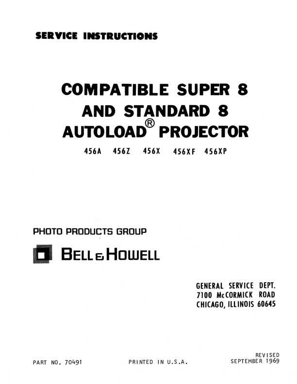 Bell & Howell 456 technical manual preview