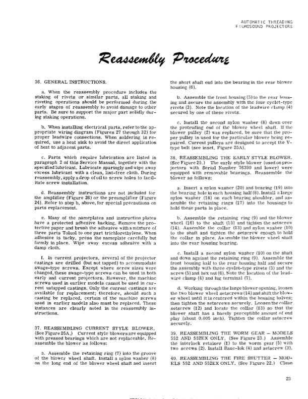 Bell & Howell 545 technical manual preview