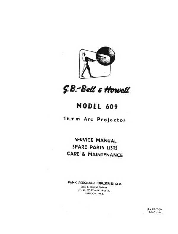 Bell & Howell 609 technical manual preview