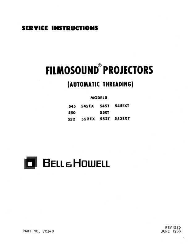 Bell & Howell Filmosound technical manual preview