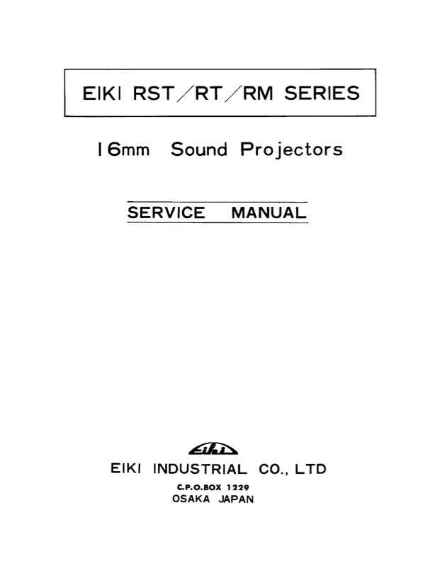 EIKI R-Series technical manual preview