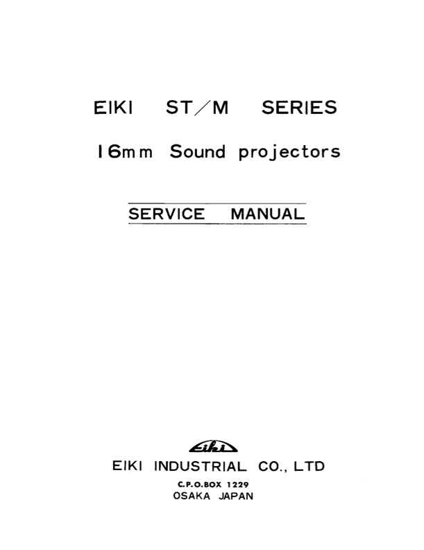 EIKI ST-M technical manual preview