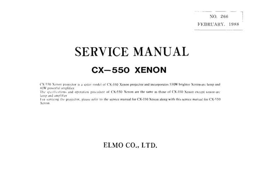Elmo 550 technical manual preview