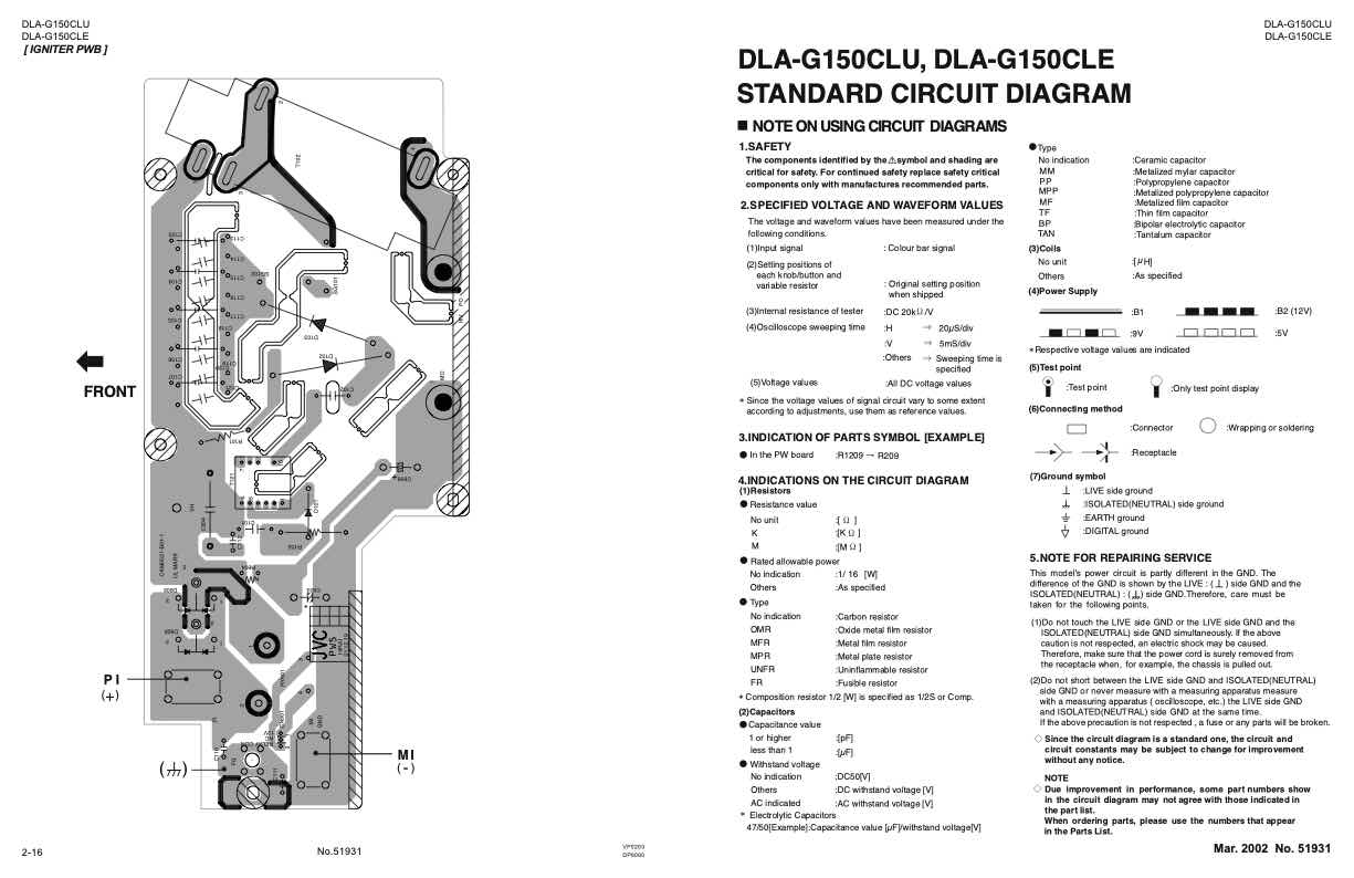 JVC DLA-G150CL technical manual preview