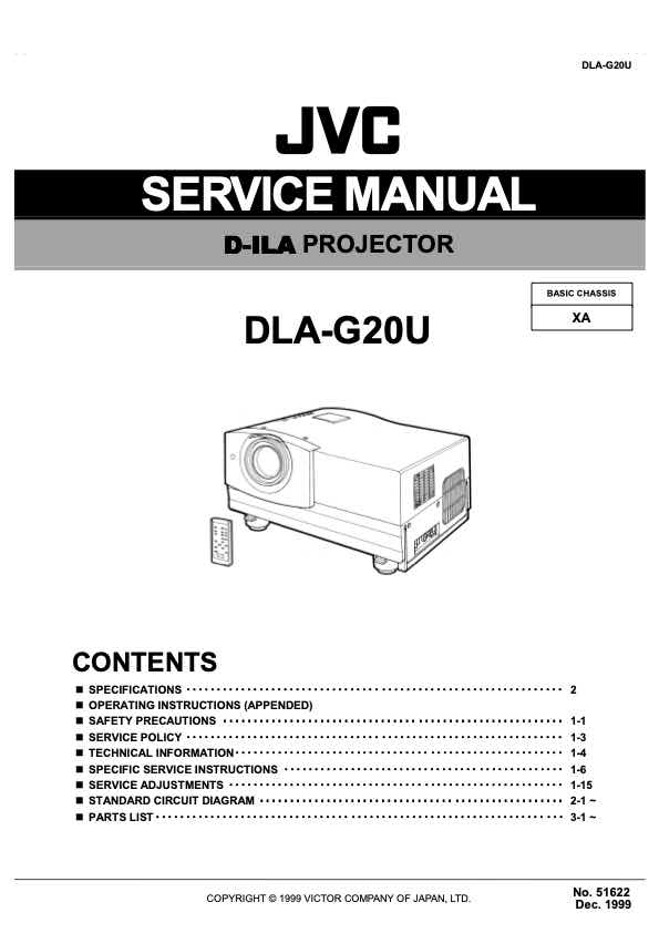 JVC DLA-G20U technical manual preview