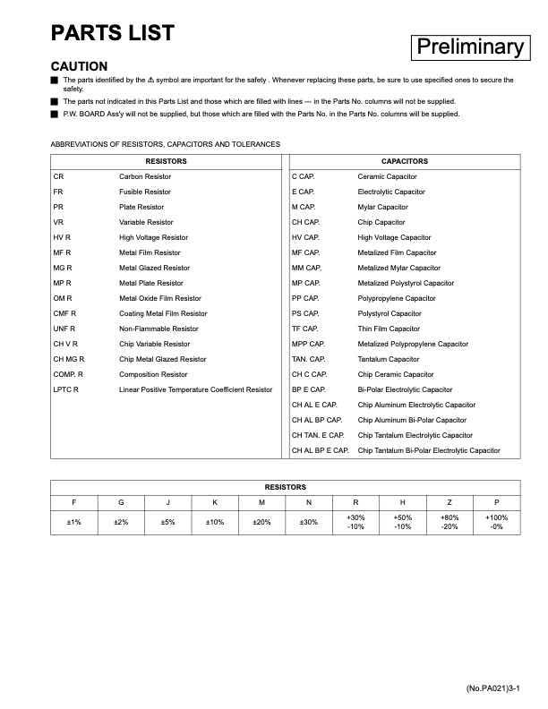 JVC DLA-HD10KE technical manual preview