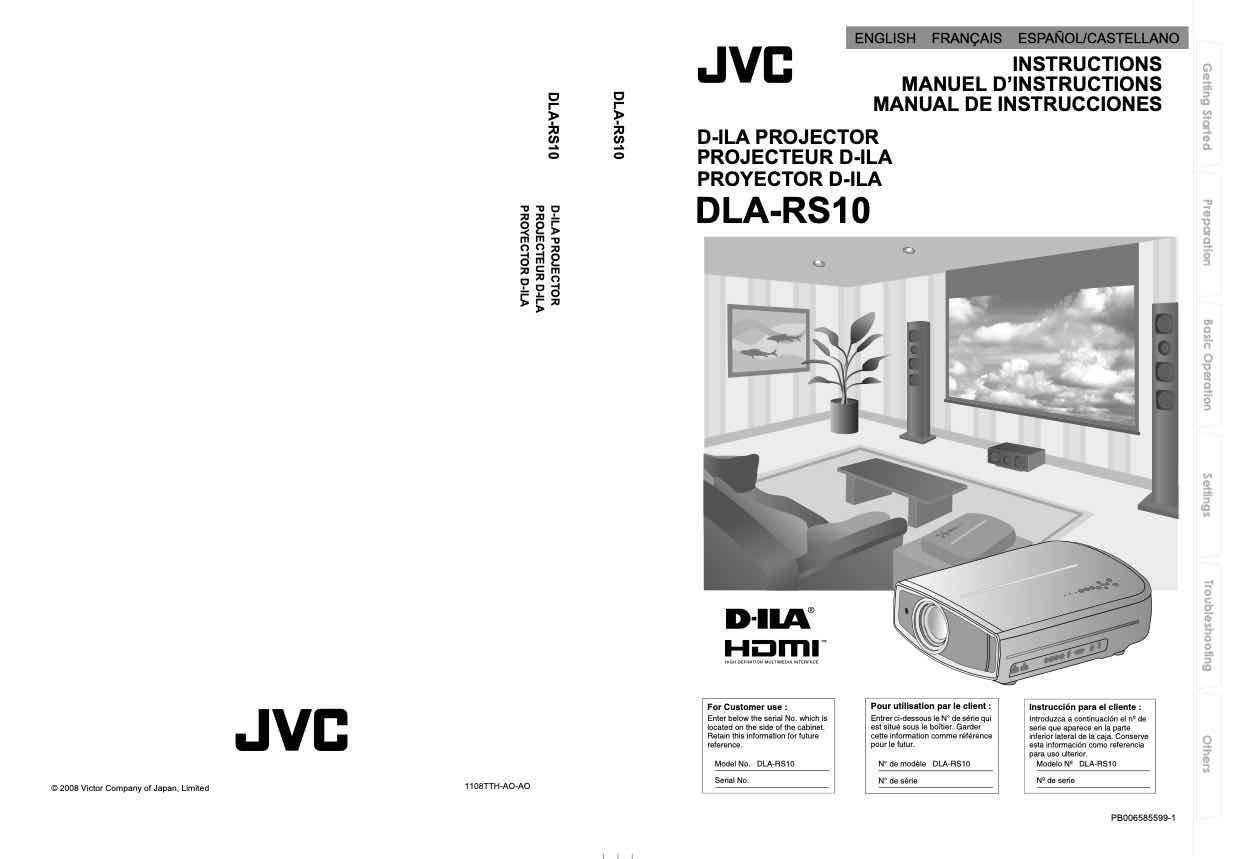 JVC DLA-RS20 technical manual preview