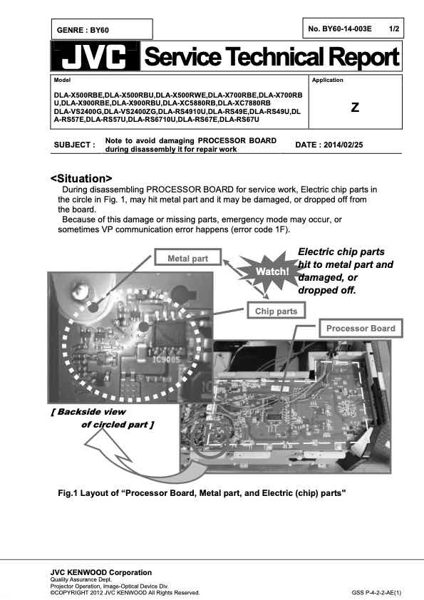 JVC DLA-RS57E technical manual preview