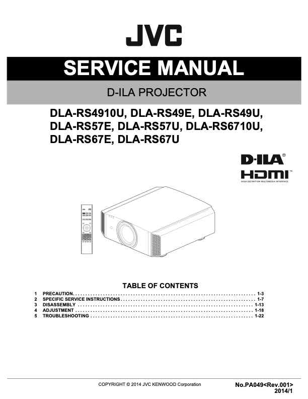 JVC DLA-RS57E technical manual preview