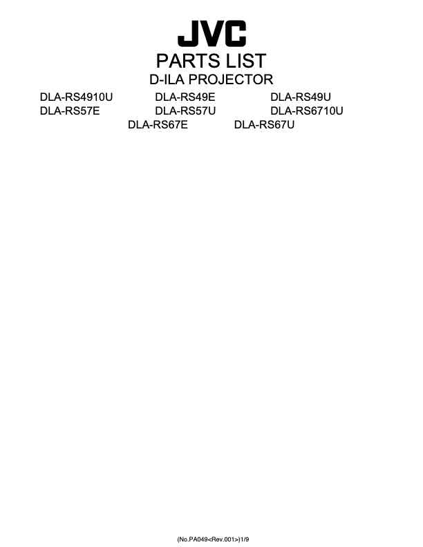 JVC DLA-RS57E technical manual preview