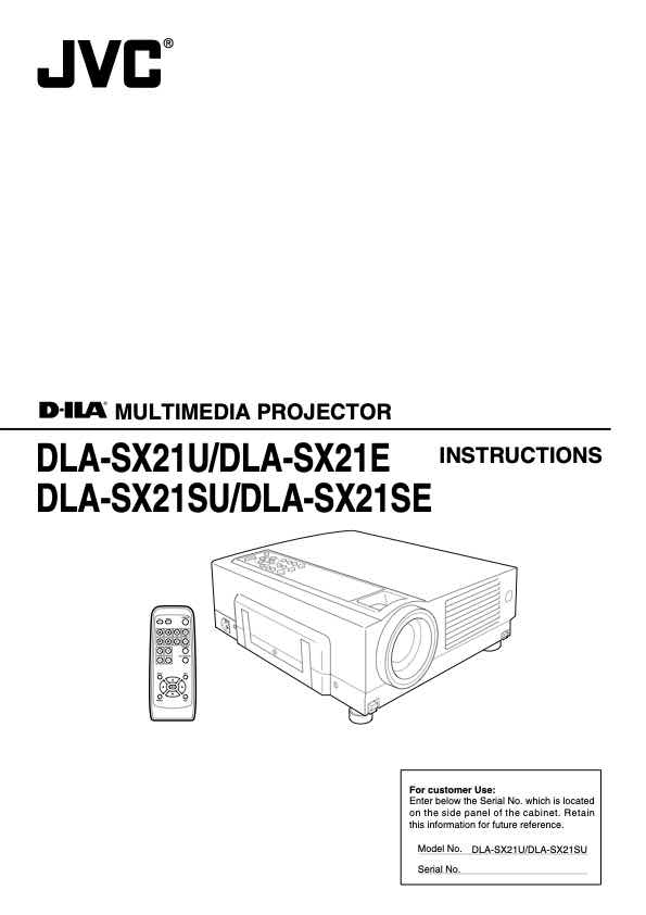 JVC DLA-SX21 technical manual preview