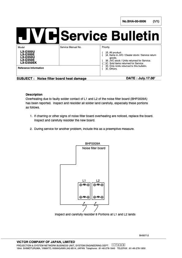 JVC LX-D technical manual preview