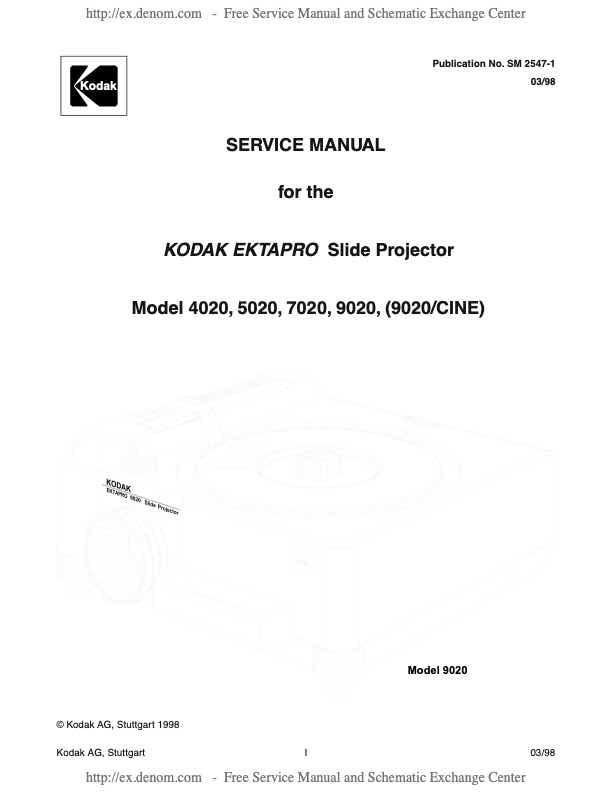 Kodak General Docs technical manual preview