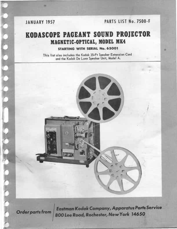 Kodak MK4 technical manual preview