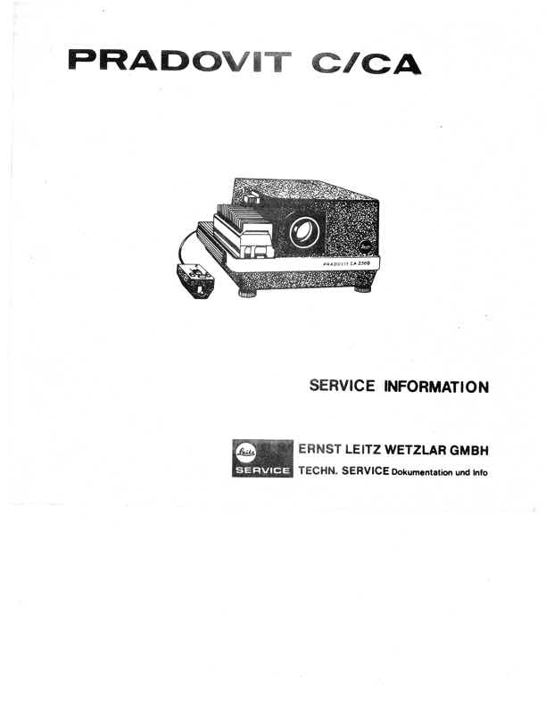Leitz Pradovit technical manual preview