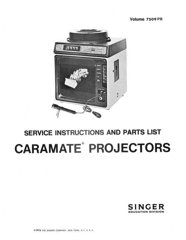 Singer Caramate technical manual preview