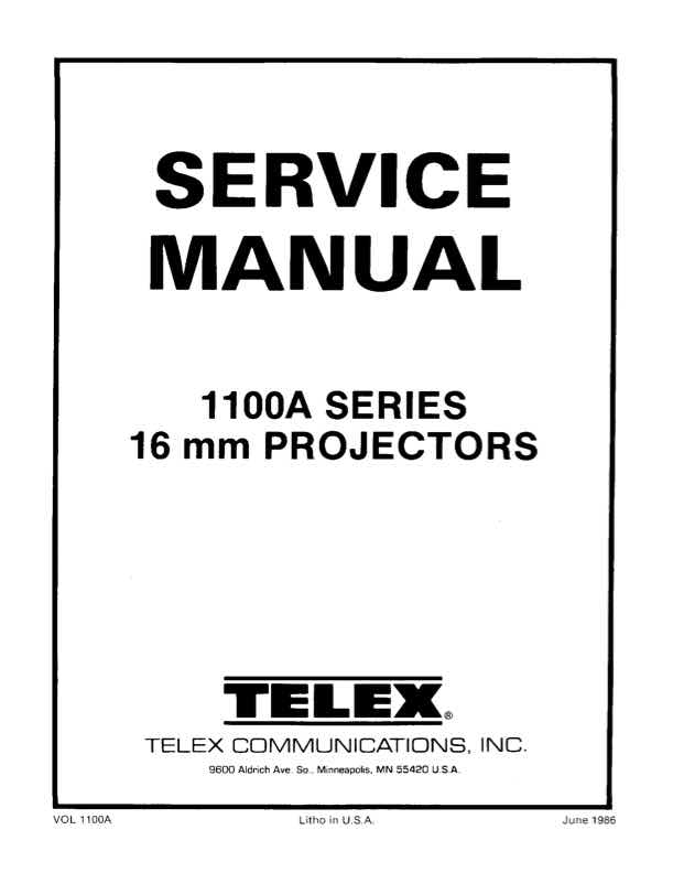 Telex 1000 technical manual preview
