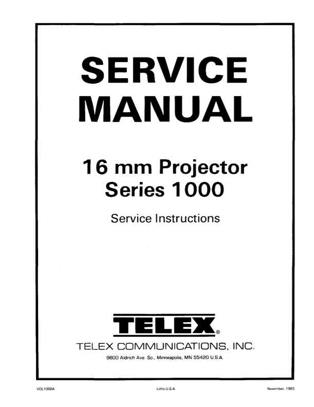 Telex 1000 technical manual preview