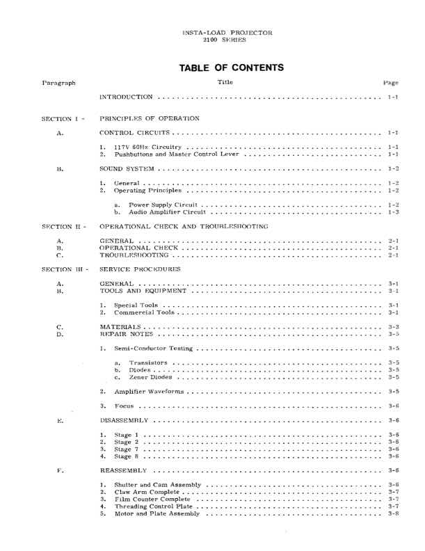 Telex 2100 technical manual preview