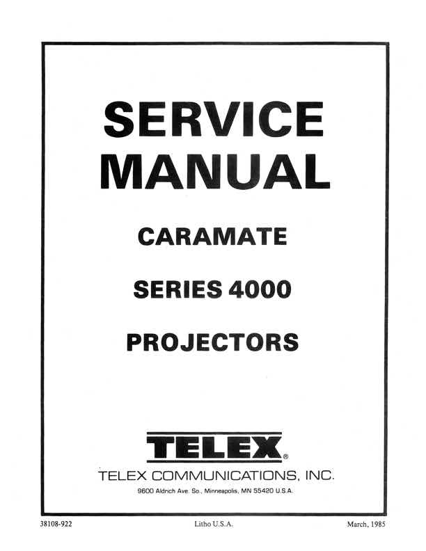 Telex 4400 technical manual preview