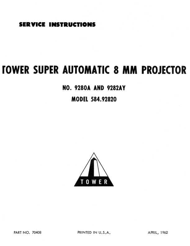 Tower 9280 technical manual preview