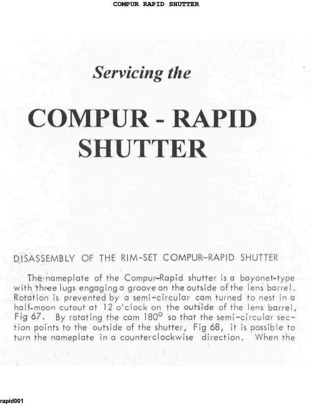 Compur Rapid technical manual preview