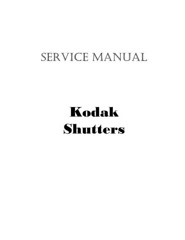 Kodak General Docs technical manual preview