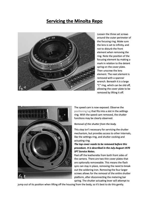 Minolta Repo technical manual preview
