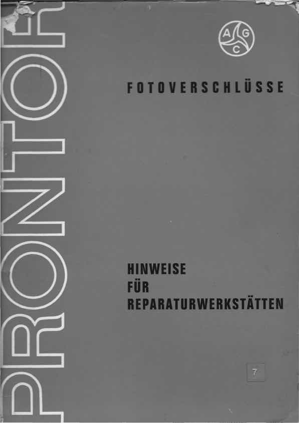 Prontor PRESS7 technical manual preview
