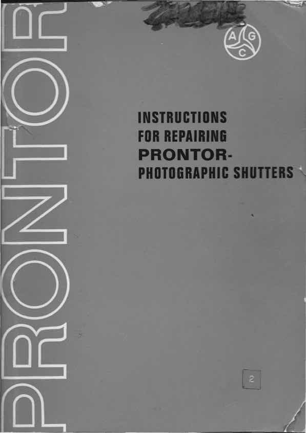 Prontor S-SV-SVS1 technical manual preview
