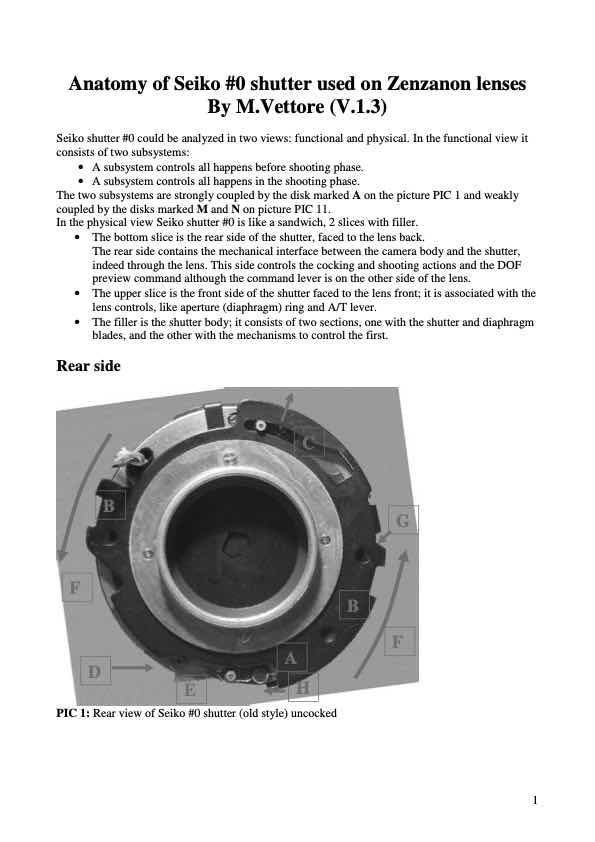 Seiko Zenzanon technical manual preview