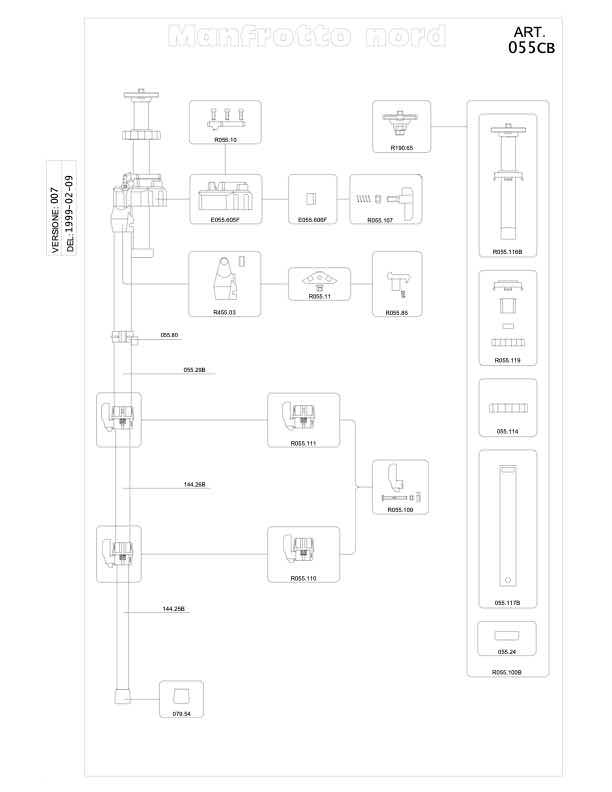 Manfrotto 055CB technical manual preview