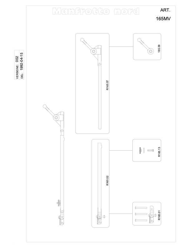 Manfrotto 165 technical manual preview