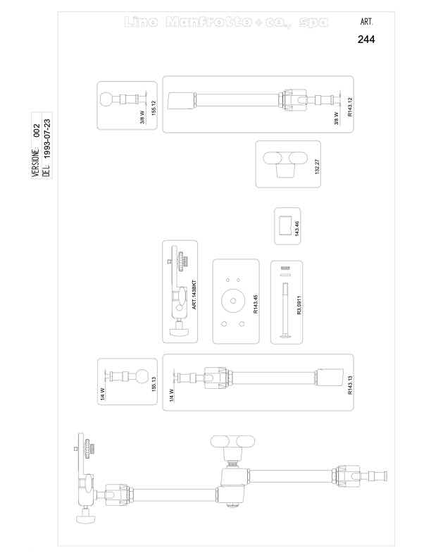 Manfrotto 244 technical manual preview