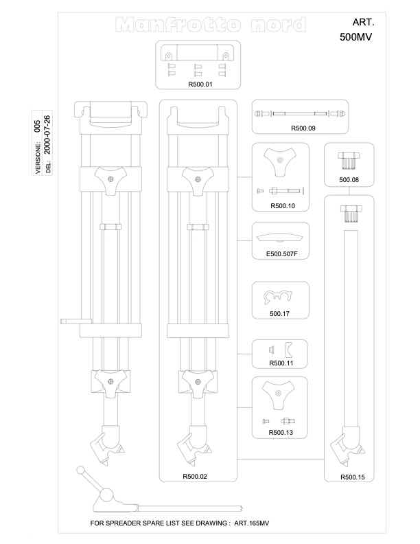 Manfrotto 500MV technical manual preview