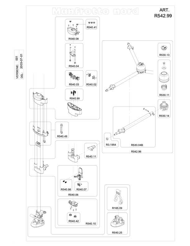 Manfrotto 542ART technical manual preview