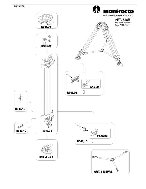 Manfrotto 546 technical manual preview