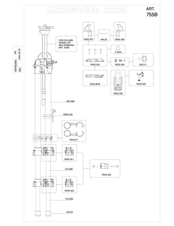 Manfrotto 755 technical manual preview