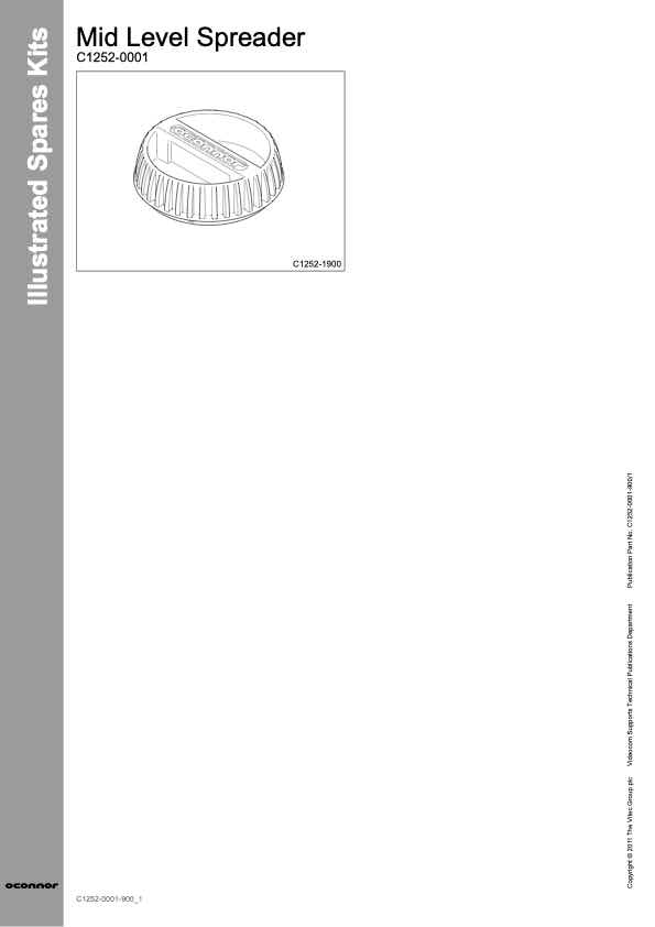 Oconnor Spreader technical manual preview