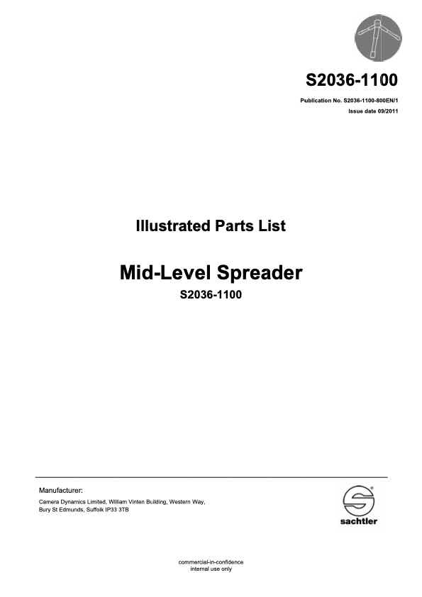 Sachtler Spreder ACE technical manual preview