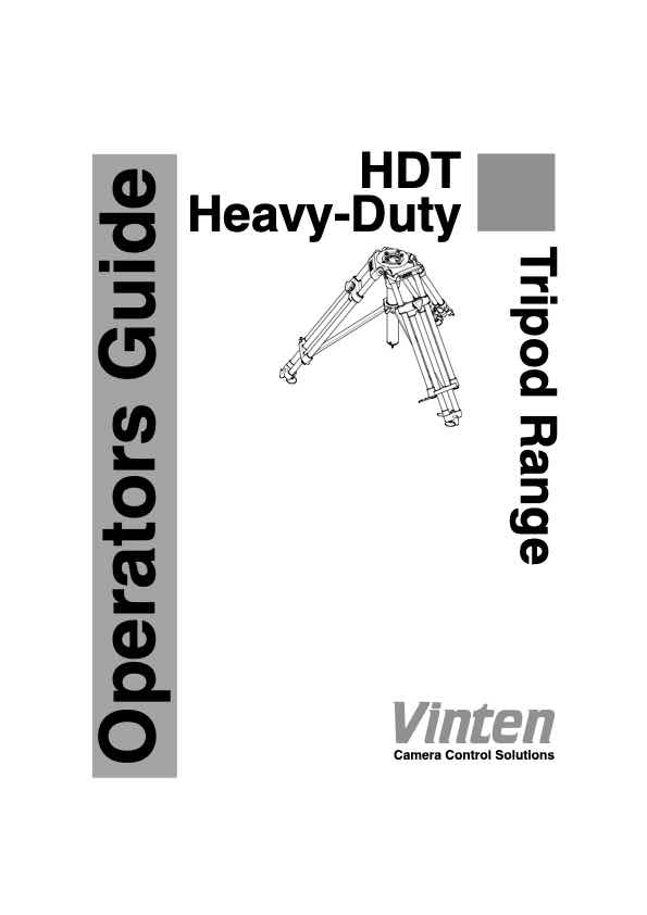 Vinten HDT-Stative technical manual preview