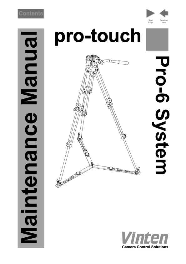 Vinten Pro 6 technical manual preview