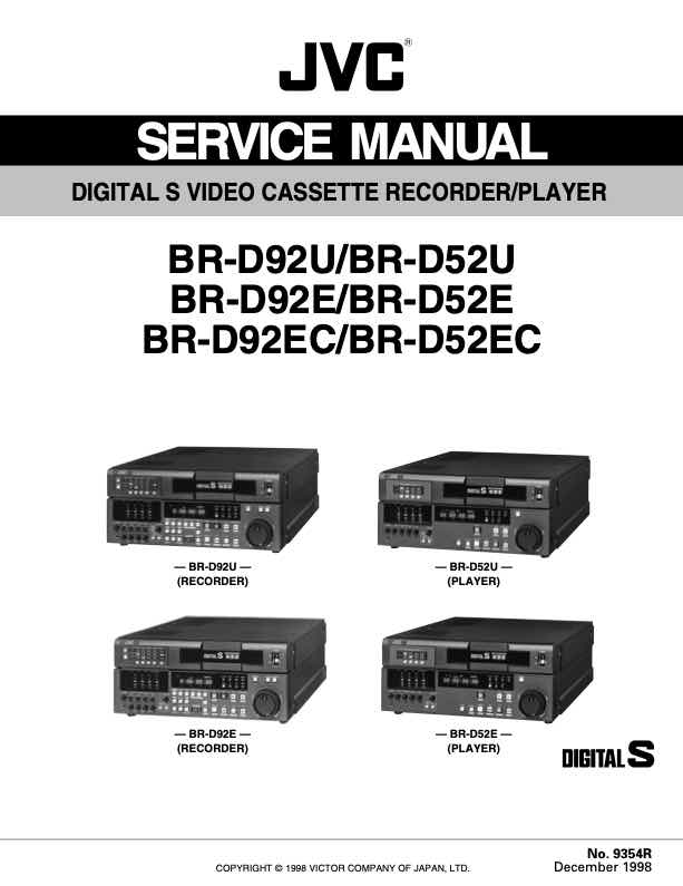 JVC BR-D92E technical manual preview