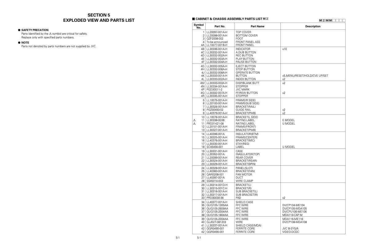 JVC BR-DV6000 technical manual preview