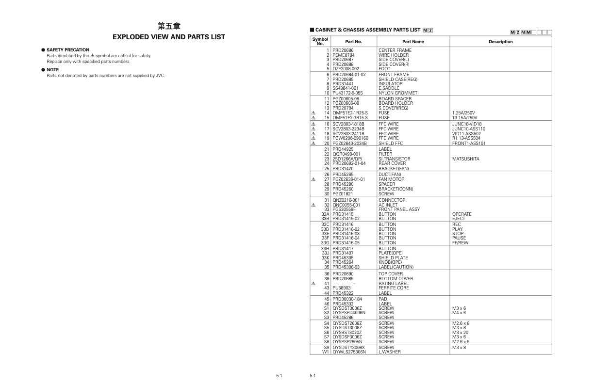 JVC BR-DV600E technical manual preview