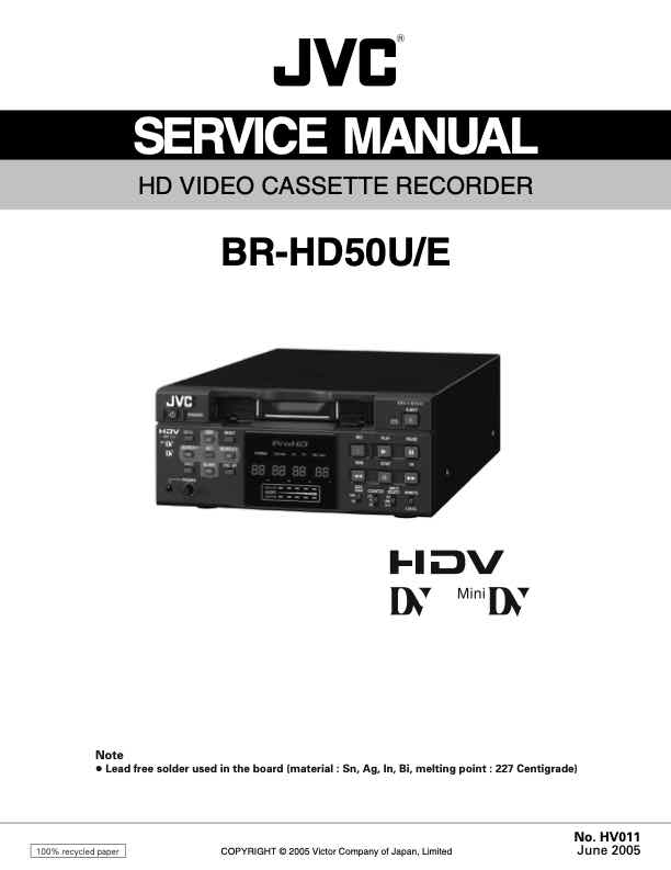 JVC BR-HD50 technical manual preview